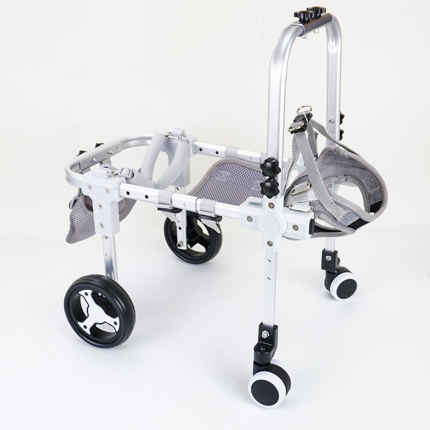 4-Wheel Dog Wheelchair, Full Support Mobility Cart for Front & Back Legs