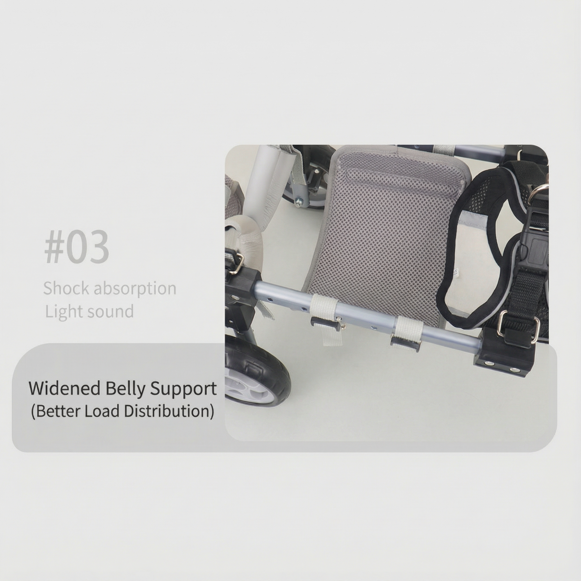 4-Wheel Dog Wheelchair, Full Support Mobility Cart for Front & Back Legs
