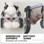4-Wheel Dog Wheelchair, Full Support Mobility Cart for Front & Back Legs