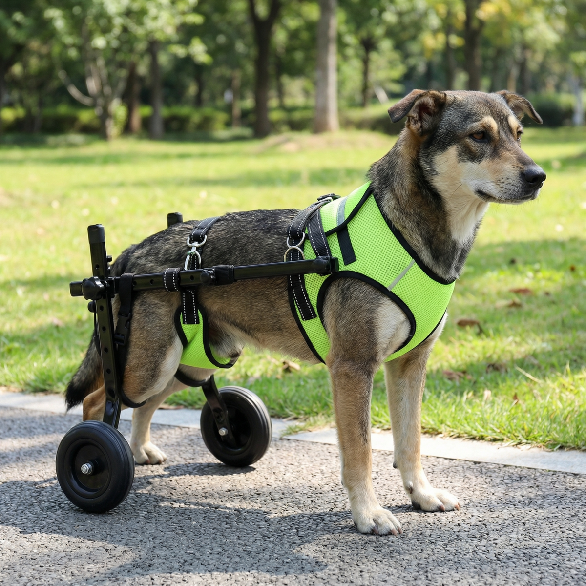 Adjustable dog wheelchair for back legs