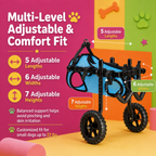 Multi-Level Adjustable & Comfort Fit Dog Wheelchair