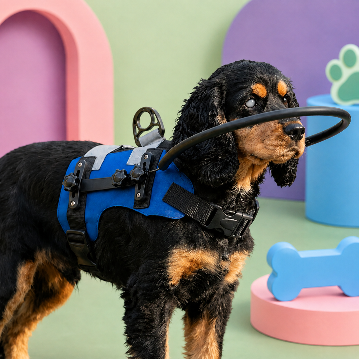 blind dog bumper harness