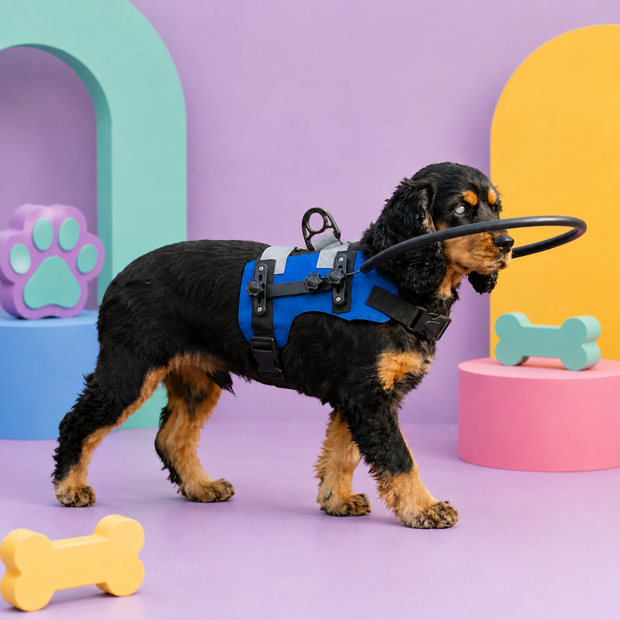 blind dog halo harness