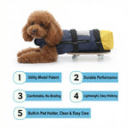 Dog Drag Bag with Wheels & Built-In Pee Pad Pocket (Skateboard Mobility Aid)