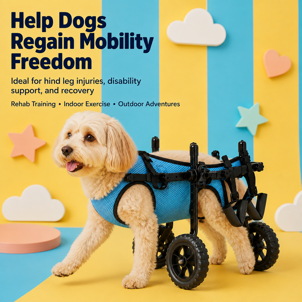 medium dog wheelchair for back legs